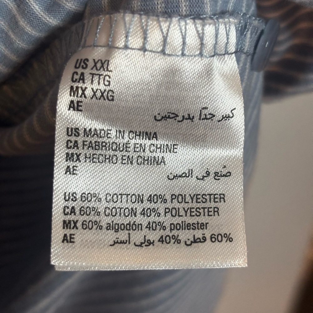 EUC AND NOW THIS Men's Long-Sleeve Light Blue Stripe Henley Shirt size XXL - Picture 4 of 7
